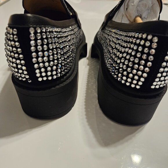 Coach Women's Leah Crystal Platform Lug Loafer Flats Size 8.5 - Picture 5 of 7